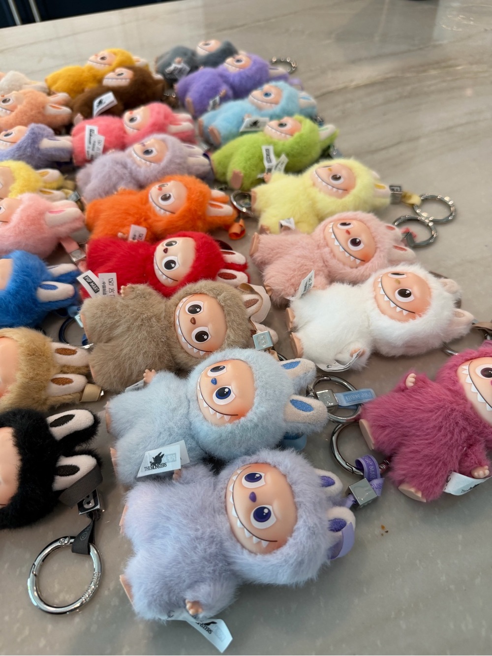 Plush Monster Keychain Pack - Assorted Pastel & Bright Colors